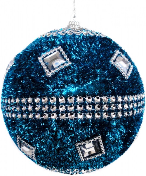 Шар новогодний 12 см SDA955120B синий