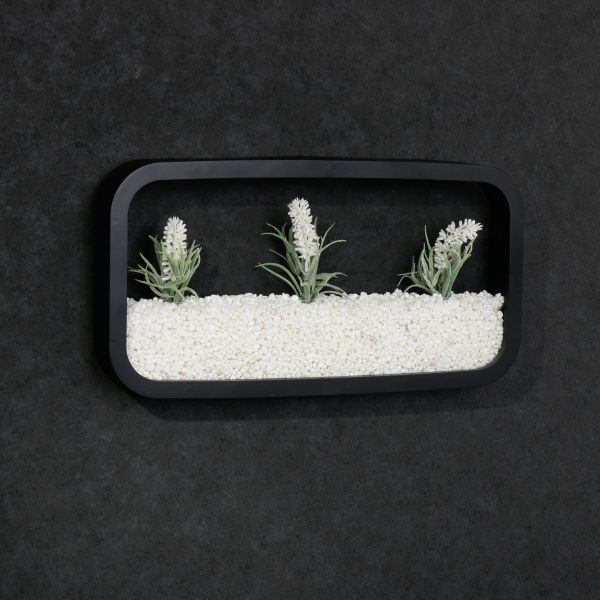 Декор настінний Nature прямокутний 38x20,5 см чорний 