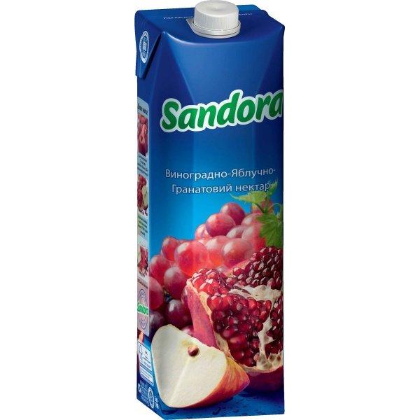 Нектар Sandora Виноград-яблоко-гранат 0,95л 