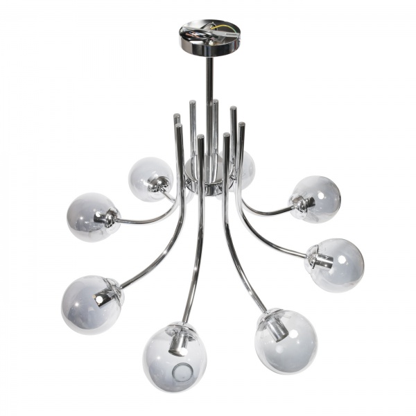 Люстра потолочная Светкомплект Kamila L 850-8 8xE27 хром/дымчатый 