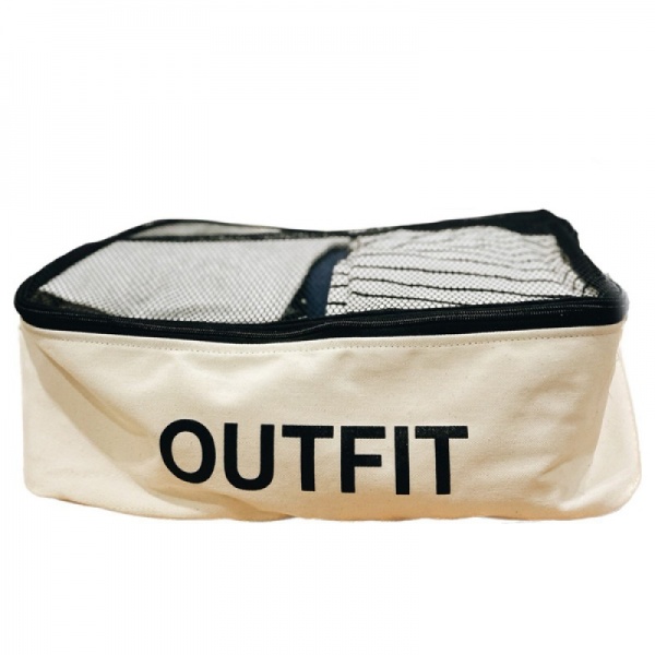 Органайзер текстильный Organize M-Bag-L OUTFIT хлопковый для вещей светлый 300x400 мм