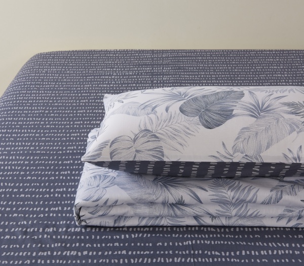 Комплект постільної білизни Corina 1,5 сірий із білим La Nuit 