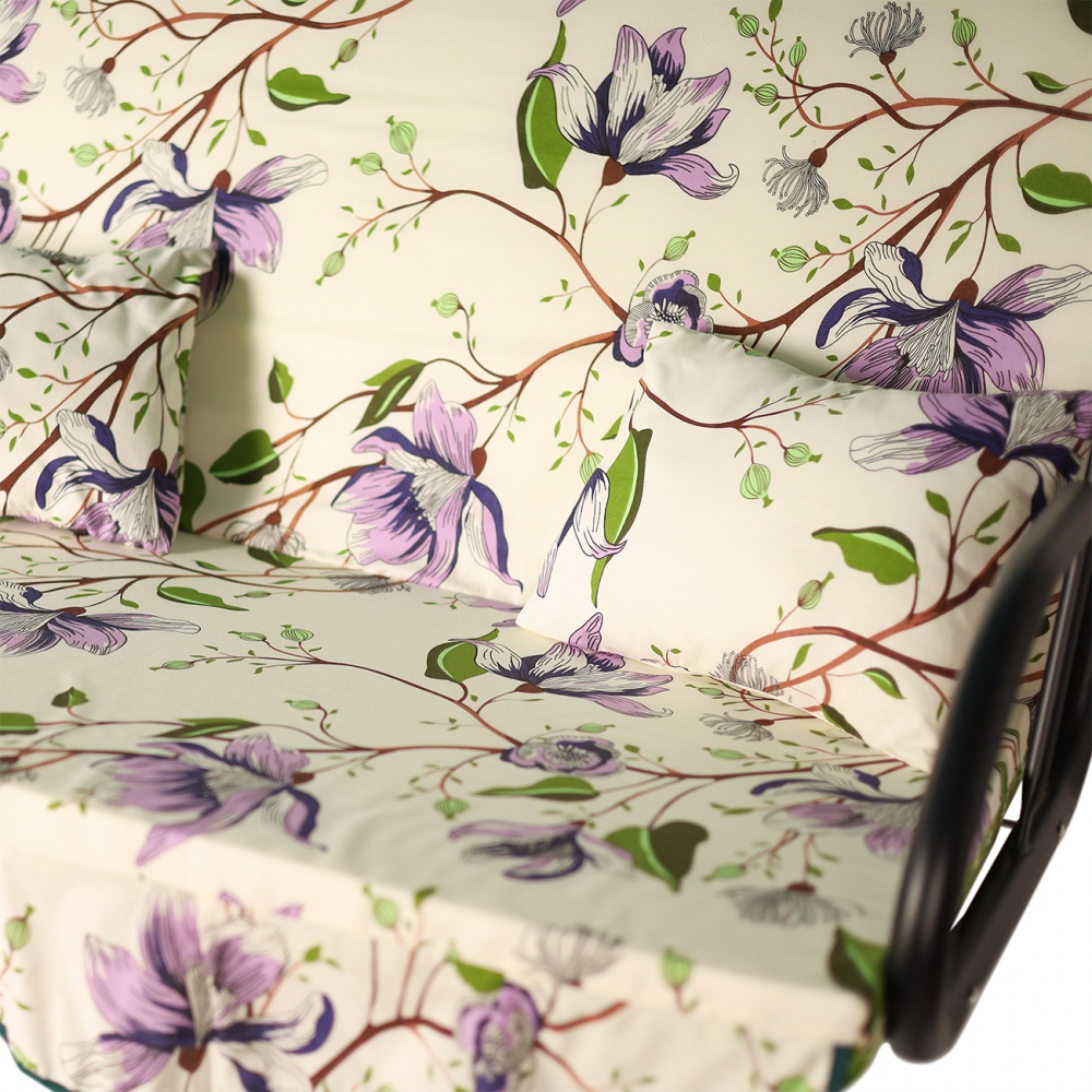 Качели Vitan Бакарди 1710х2110х1470 мм Голубые цветы на белом