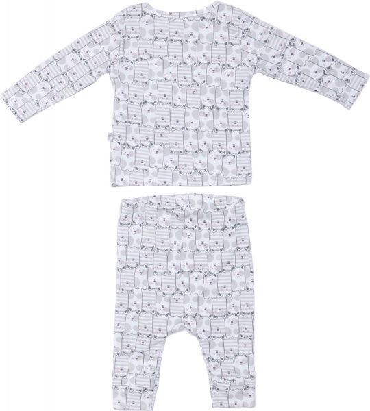 Комплект для новорожденных Фламинго Котики бело-серый р.62 SY57777 