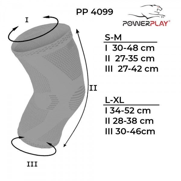 Наколенник PowerPlay PP_4099_S/M_Black р. S/M черный
