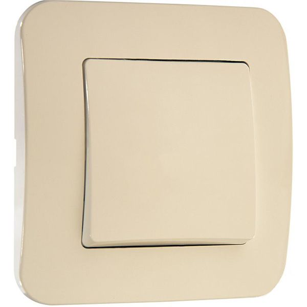 Выключатель перекрестный одноклавишный Makel Lillium Natural без подсветки 10 А 250В слоновая кость 55220