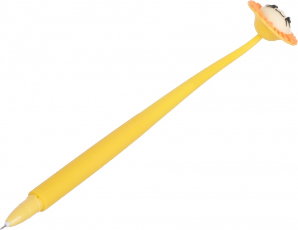 Ручка гелевая Цветок лев чернило синее 