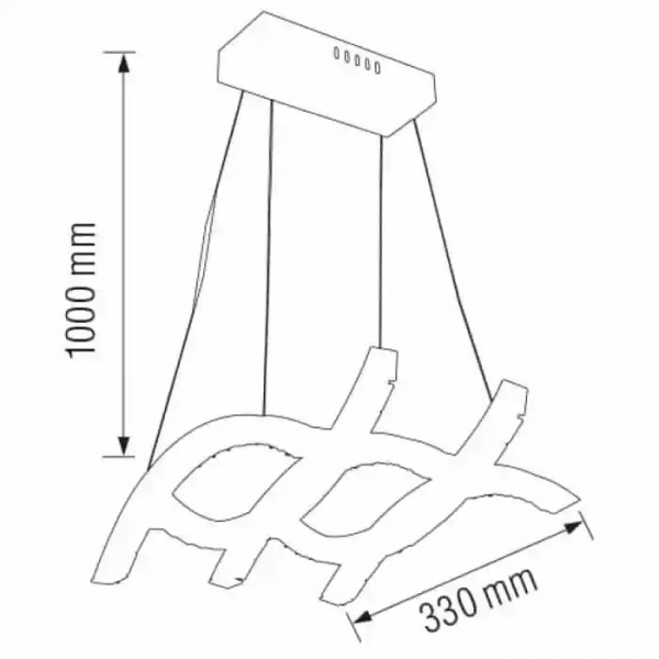Люстра светодиодная HOROZ ELECTRIC Aviator 40 Вт хром 019-038-0040-010 