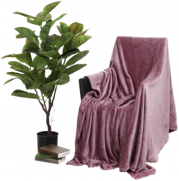 Плед Frannel Solid Nostalgia Rose 200x220 см розовый La Nuit 