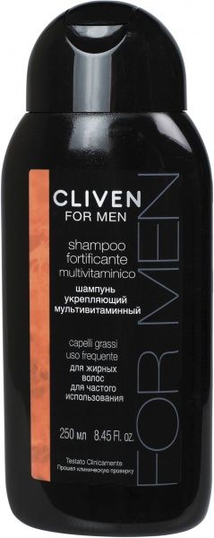Шампунь Cliven зміцнювальний мультивітамінний для жирного волосся 250 мл