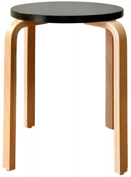 Табурет деревянный 460х350х350 коричневый / черный 