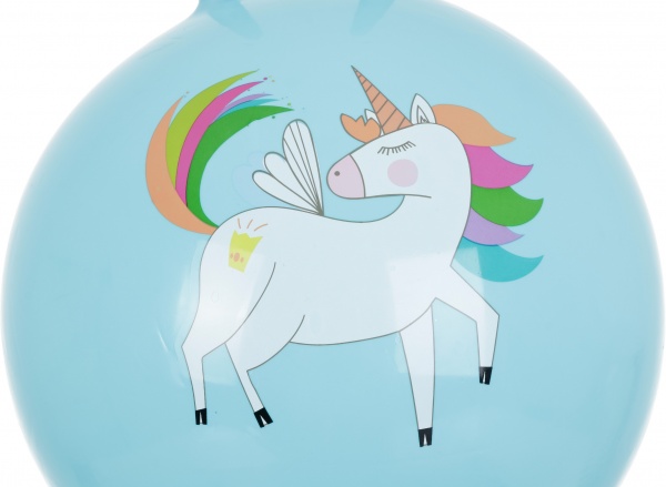 М'яч Zhuchuang Toys надувний з ріжками єдиноріг KH4-08/turquoise 