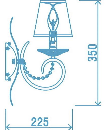 Бра Victoria Lighting 1x40 Вт E14 серебристый Alegria/AP1 
