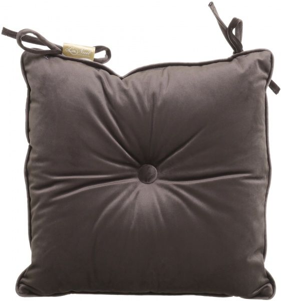 Подушка на стул Велюр 40х40 см коричневый La Nuit