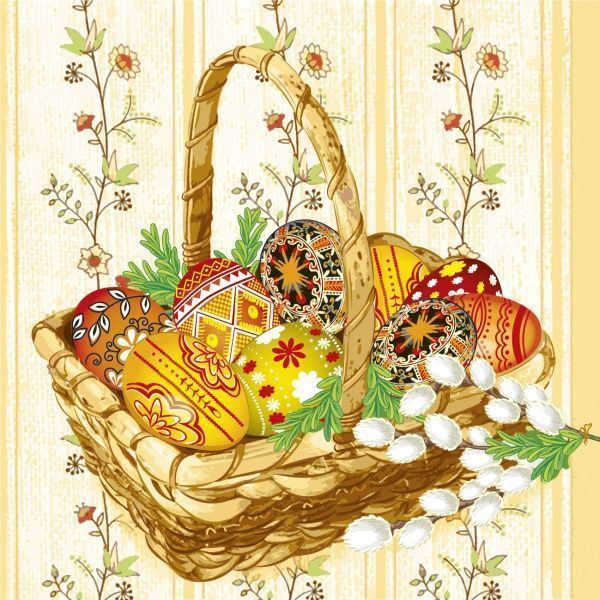 Серветки столові Light Святковий кошик 33х33 см 15 шт.