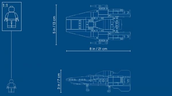 Конструктор LEGO Star Wars Винищувач опору A-wing Starfighter 75248