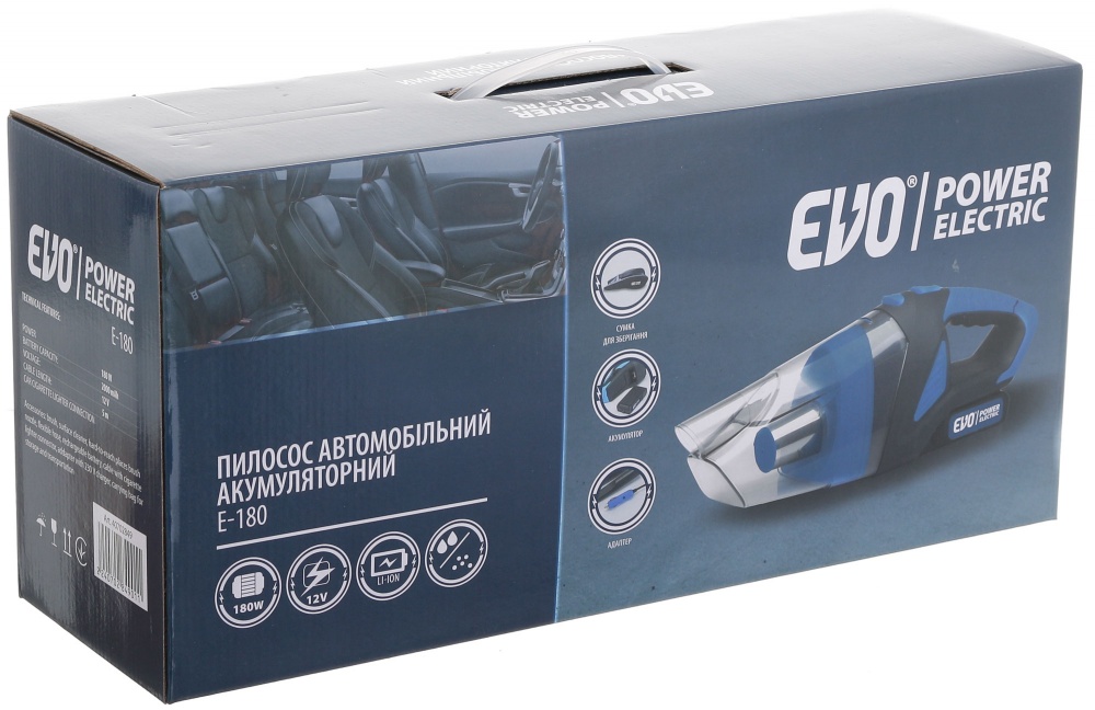 Пылесос автомобильный аккумуляторный Evo E-180