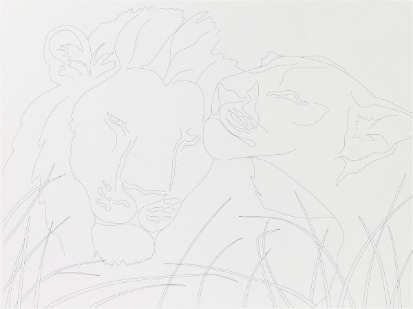 Холст на картоне с контуром Животные № 3 Rosa Talent 