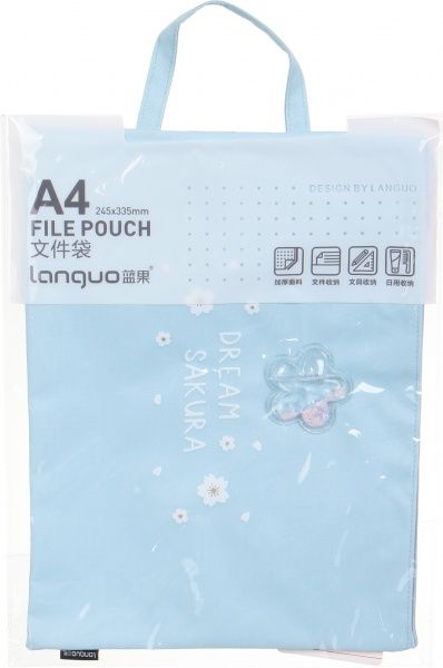 Папка Flowers голубая