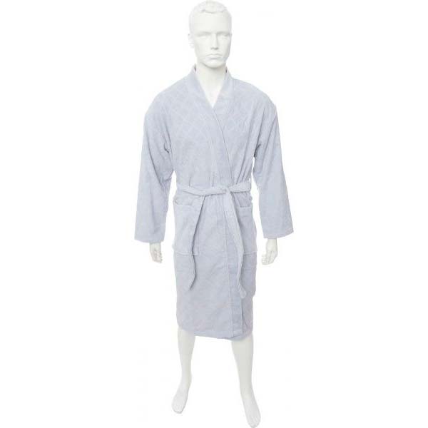 Халат мужской Durutex Velour р. L серебряный