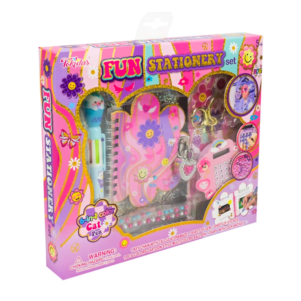 Набір аксесуарів Shantou чарівний записник, ручка, наліпки, калькулятор-брелок T125EF