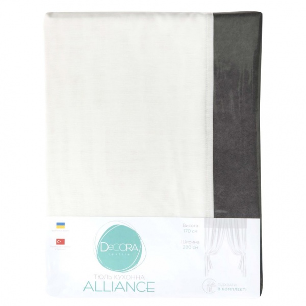 Штора Alliance 290х170 см молочно-сірий Decora textile