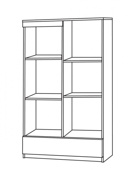 Стеллаж МФ МОДЕРН Сириус 5СТЛЖ3 840х400х1310 аляска 