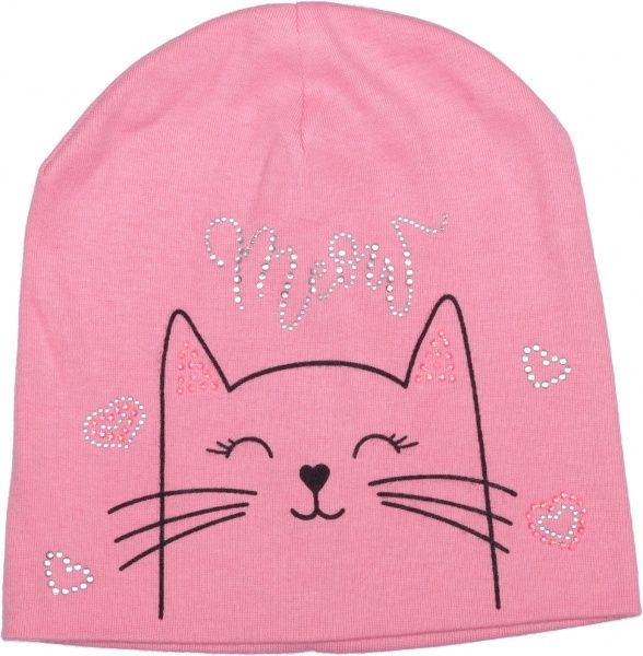Шапочка дитяча для дівчинки Kraft 319-Т р.50-52 рожевий 