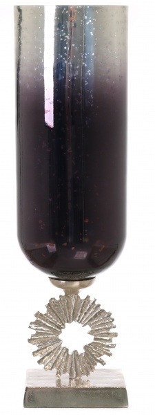 Ваза PANACHE Starburst 56 см темно-синій із золотим/нікель 