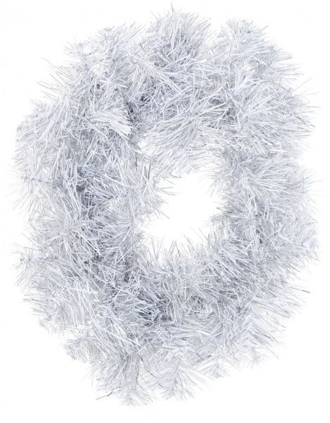 Вінок різдвяний сріблясто-білий d400 мм 