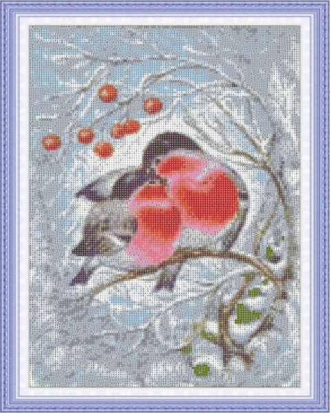 Картина стразами Снігурі 40x50 см на підрамнику 954136 Santi 