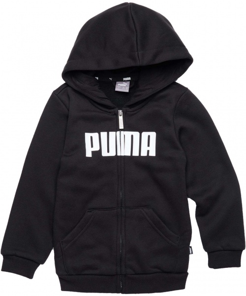 Джемпер Puma Boys ESS FZ Hoody 84762101 р. 164 черный