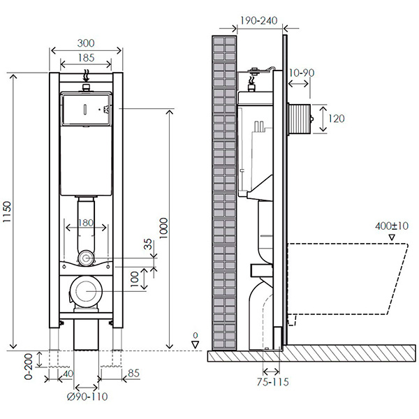 Комплект інсталяції Imprese 3в1 i8130 вузька
