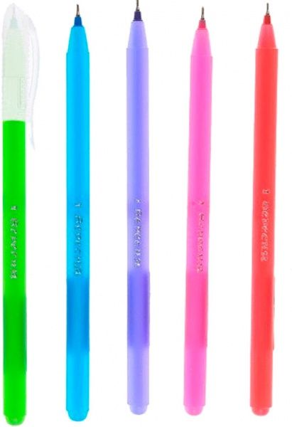 Ручка кулькова 1 вересня масл Soft Touch синя 