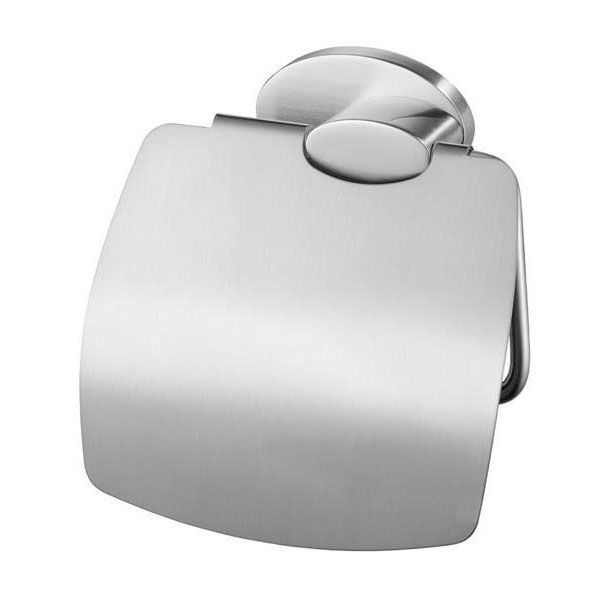 Держатель туалетной бумаги с крышкой Bisk Side satin