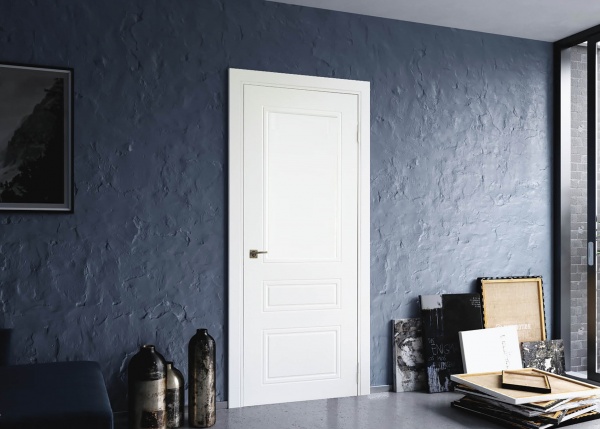 Дверне полотно Dverona Fresato №703 ПГ 900 мм білий 