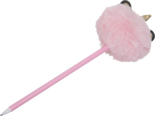 Ручка кулькова 0,7 мм єдиноріг з помпоном 