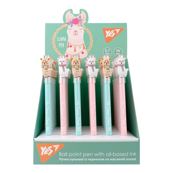 Ручка масляная YES Lama pen 0,7 мм цвет в ассортименте 411999 