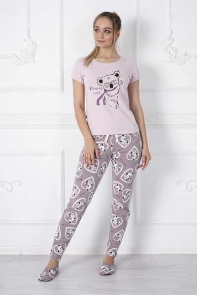 Пижама женская Roksana Koala 1001/16702 р. XL светло-фиолетовый 