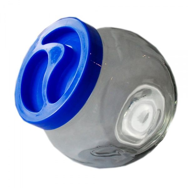 Банка для сипучих з кольоровою кришкою 1200 мл Wallibuc синя Super Value