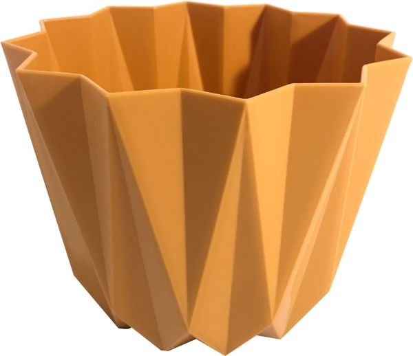 Горшок для цветов Elif Plastik Призма фигурный 1,5 л желтый (474Ж) 