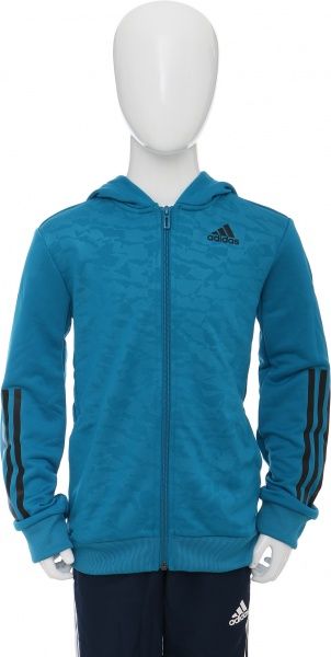 Джемпер Adidas YB TR FZ HD CE5738 р. 140 синій