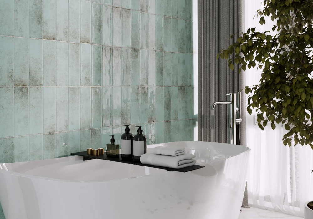 Плитка Golden Tile Vintage mint VGL051 10x30 см