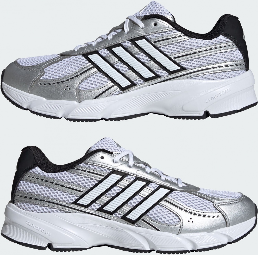Кросівки чоловічі Adidas TECHNOCHAOS 2000 FTWWHT/FTWWHT/CBLACK HQ7282 р.44 сірі
