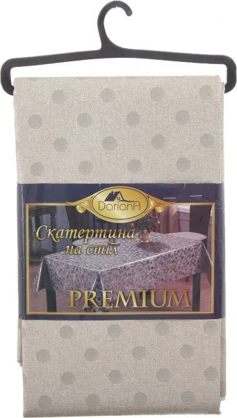 Скатерть Горошок 180x137 см золотистый Даріана 