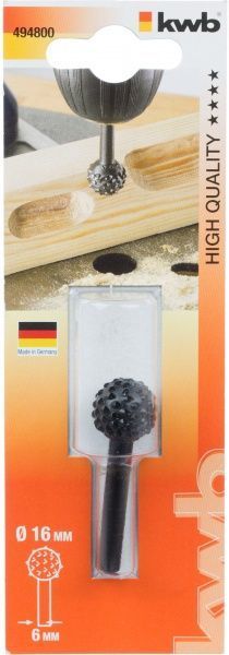 Фреза бор по дереву сферична 16 мм KWB 4948-00