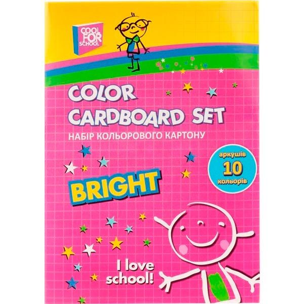 Картон кольоровий CFS А5 10 аркушів Cool For School