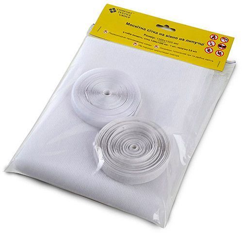 Сетка москитная на окна вставнаяна липучке Comfort Textile Group на липучке 1500х1300 мм белый