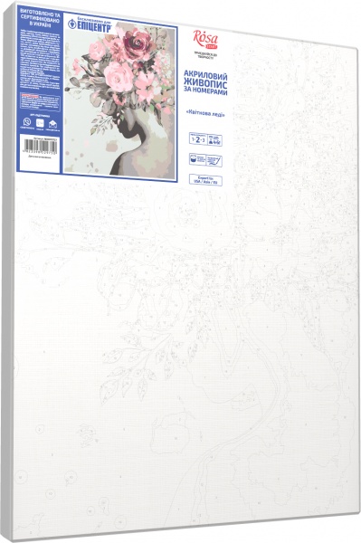 Набір, техніка акриловий живопис за номерами Квіткова леді 35х45 см Rosa Start 