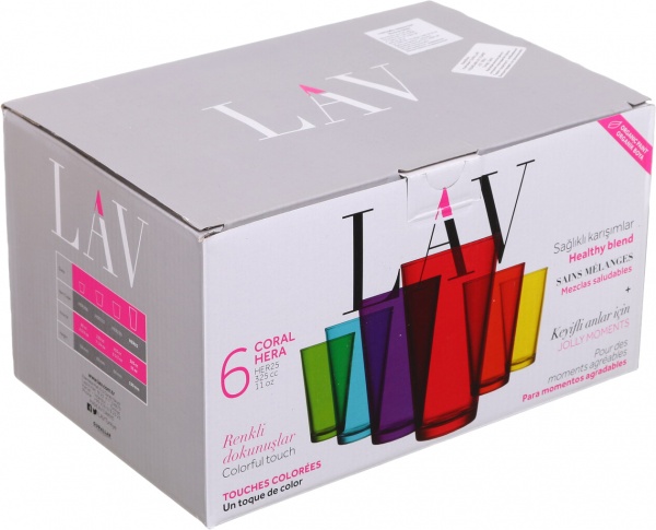 Набор стаканов Радуга 320 мл 6 шт. 